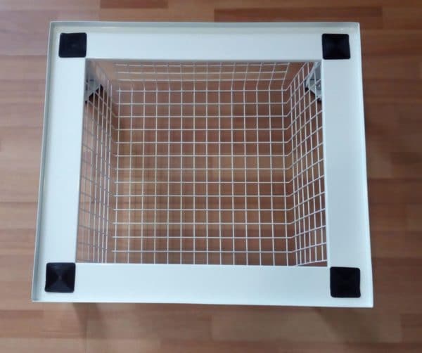 Rialzo per lavatrice e ascigatrice con cestello porta indumenti sporchi in metallo Wire Basket - immagine 2