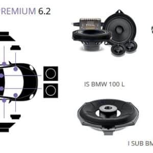 Kit altoparlanti + subwoofer Focal Plug and Play per BMW serie 1 Coupe (2007-2013) E82