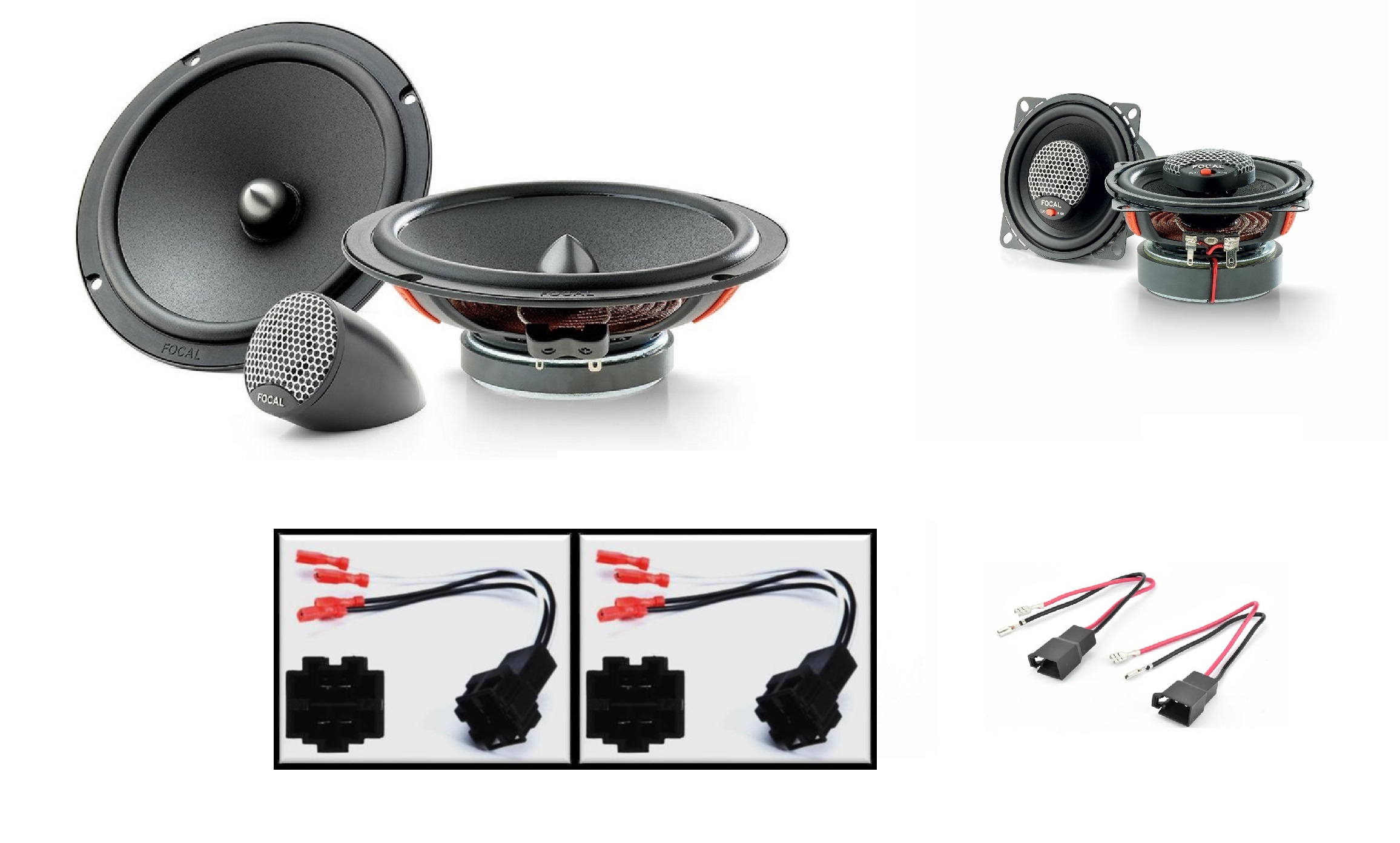 Kit 6 altoparlanti Focal Universal per Porsche 993 Cabrio serie 1995 - 1998