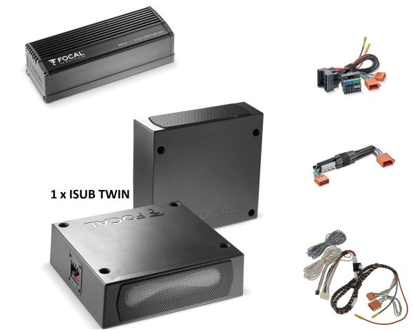 Doppio Subwoofer sottosedile + amplificatore per VW Golf 8 MK8 ISUB Twin + Amplificatore Plug and play