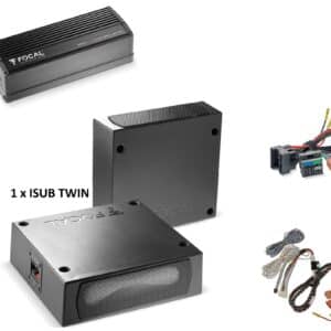 Doppio Subwoofer sottosedile + amplificatore per Seat Leon III (5F) ISUB Twin + Amplificatore Plug and play