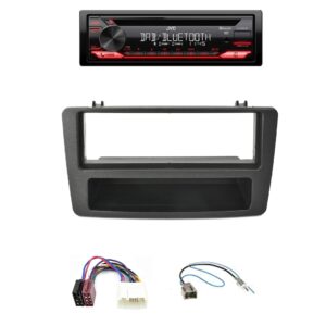 Autoradio JVC con CD per Honda Civic VII DAB+ con lettore CD, USB e SD Card, frontalino estraibile e Bluetooth