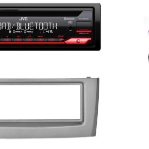 Autoradio JVC con CD per Fiat Grande Punto (199) DAB+ con lettore CD, USB e SD Card, frontalino estraibile e Bluetooth