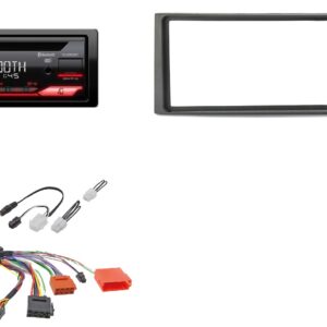 Autoradio JVC con CD per Renault Clio III (BR0/1, CR0/1) DAB+ comandi al volante, USB e SD Card, frontalino estraibile e Bluetooth