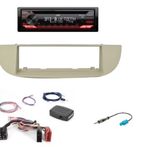 Autoradio JVC con CD per Fiat 500 DAB+ comandi al volante, USB e SD Card, frontalino estraibile e Bluetooth (Copia)