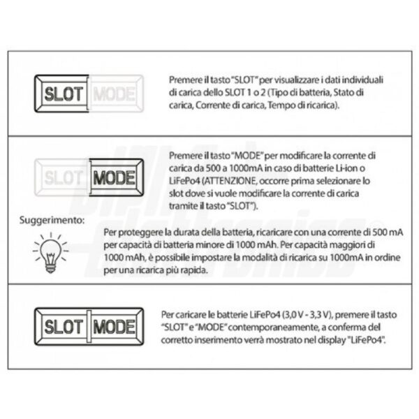 Carica batteria Ni-Cd - Ni-Mh / Li-ion - LiFePo4 - IMR - 2 celle - immagine 4