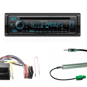Autoradio Kenwood per Fiat Panda (312, 319) serie dal 2012 DAB+ con lettore CD, USB e SD Card, frontalino estraibile e Bluetooth