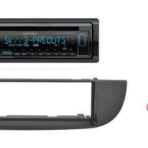 Autoradio Kenwood per Fiat 500 DAB+ con lettore CD, USB e SD Card, frontalino estraibile e Bluetooth