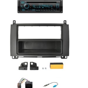 Autoradio Kenwood per Mercedes Classe A (W169)  DAB+ con lettore CD, USB e SD Card, frontalino estraibile e Bluetooth