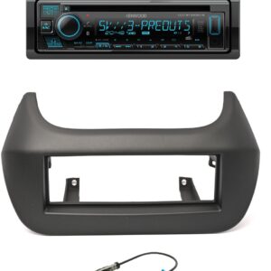 Autoradio Kenwood con CD per Fiat Qubo DAB+ con lettore CD, USB e SD Card, frontalino estraibile e Bluetooth