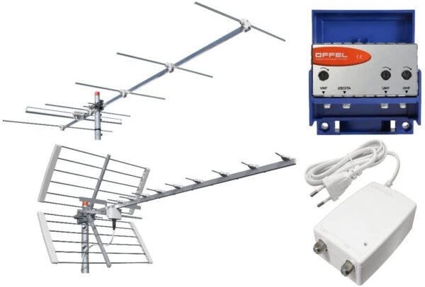 Kit per la realizzazione di un impianto di ricezione dei segnali digitali terrestri DVBT 2