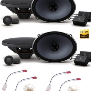 Kit 8 altoparlanti Alpine X-S69C per Jeep Compass Anteriori e Posteriori 360W max