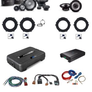 Kit 3 vie Alpine amplificato + subwoofer serie R2 per Porsche Macan Type 95b I serie dal 2014 al 2018
