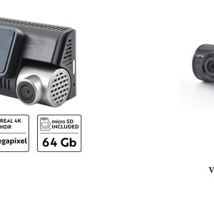 Kit Dash Cam anteriore + posteriore Phonocar VM443 + VM485 WI-FI/GPS con DISPLAY e APP