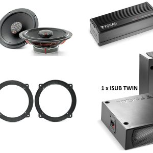 Kit Focal Subwoofer sottosedile + amplificatore + altoparlanti per Audi A3 8L Plug and play