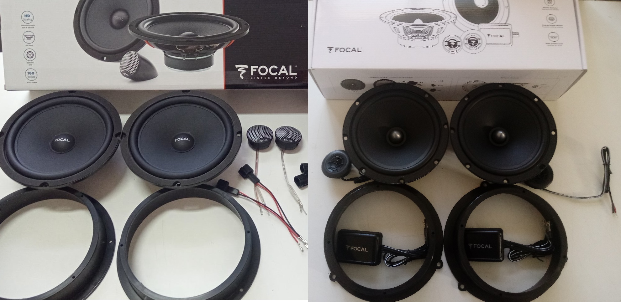 Kit 8 altoparlanti Focal per AUDI Q5 (8R/8R2) dal 2012 Anteriori e Posteriori
