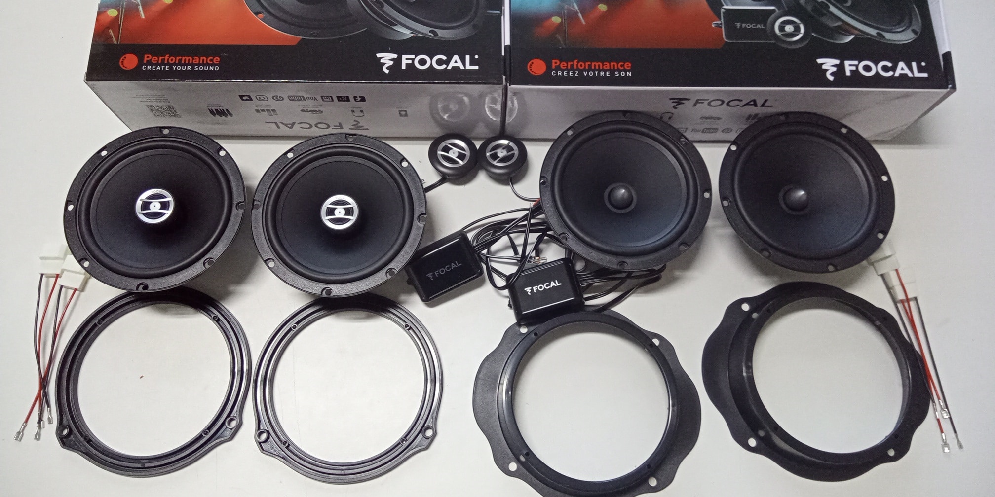 Kit 6 altoparlanti FOCAL per Ford C-MAX 03>10 Anteriori e Posteriori