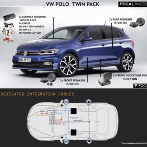 Kit Focal Inside Premium 6.2 per Volkswagen Polo IV  compact (2001-2009) | 9N 9N3