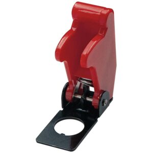 Protezione per interruttori a levetta con base filettata M12 Rosso