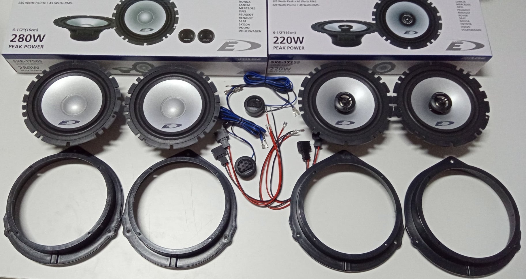 Kit 6 altoparlanti Alpine per Mercedes classe C (W204) Anteriori e Posteriori