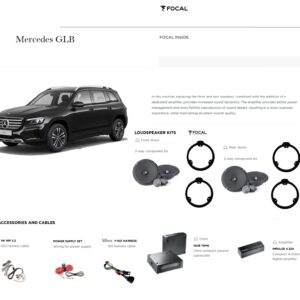 Kit Focal Inside Powered 8.2 per Mercedes GLB (X247) Altoparlanti + Amplificatore + Subwoofer
