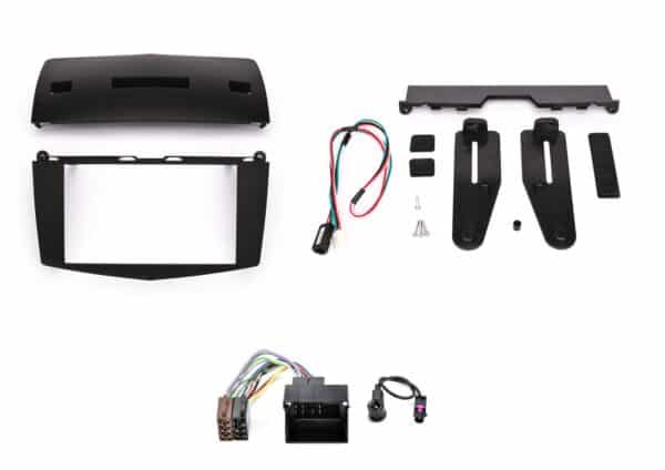 Mascherina 2 Din + cablaggi per Mercedes Classe C W204 QUADLOCK