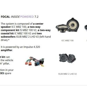 Kit Inside Powered 7.2 Focal per Mercedes CLE class C236 Coupè 4 porte serie dal 2023