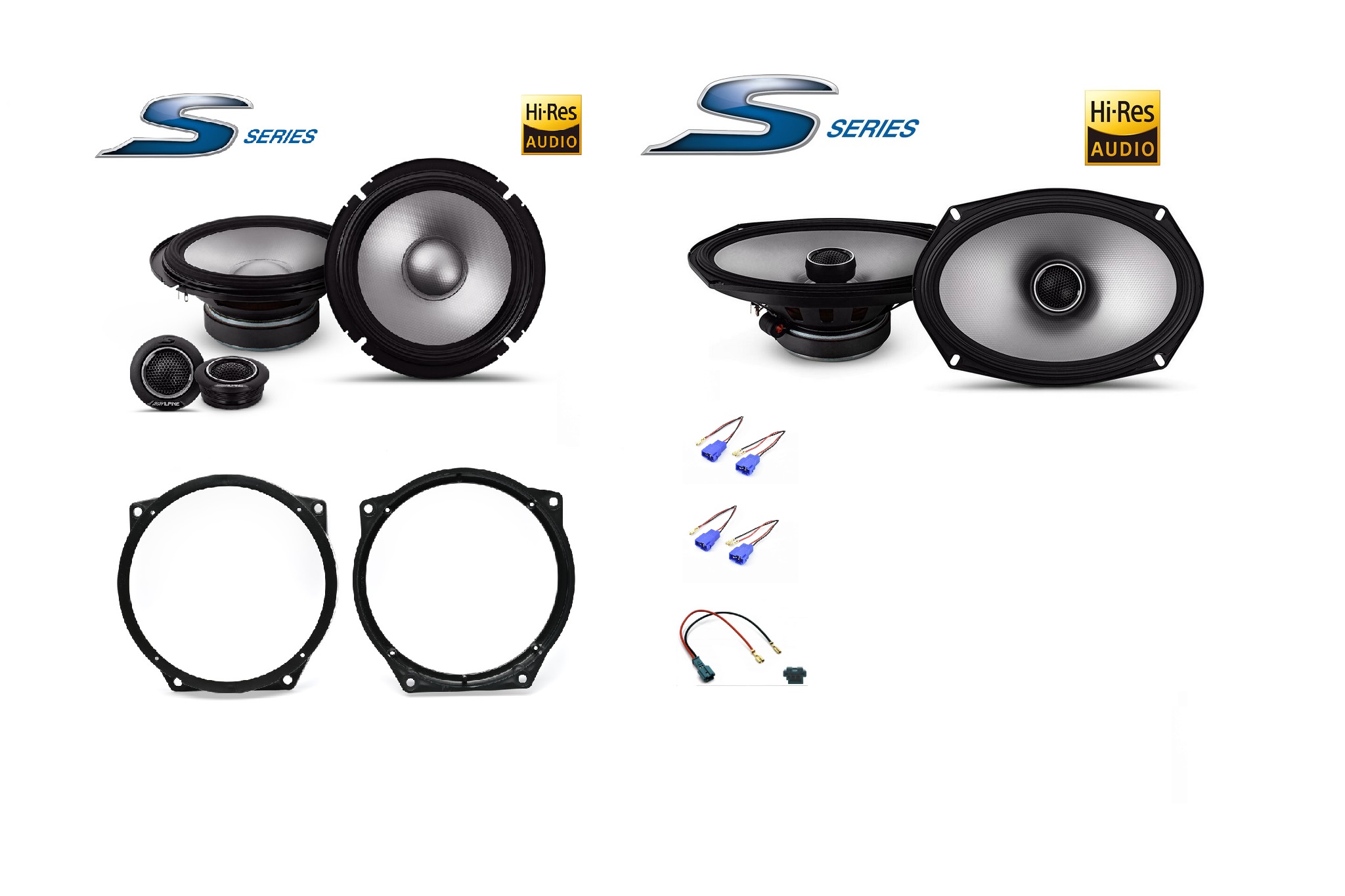 Kit altoparlanti Alpine S2 per Mini R53 Anteriori e Posteriori