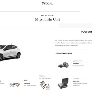 Kit Focal Inside Powered 6.2 per Mitsubishi Colt serie dal 2023