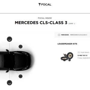 Focal Kit Inside Acoustic 6.0 per Mercedes CLS modello (C257) serie dal 2018