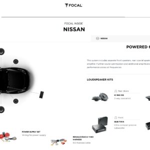 Kit Focal Inside Powered 6.2 per Nissan X-Trail serie 2014-2017 Altoparlanti + Amplificatore + Subwoofer