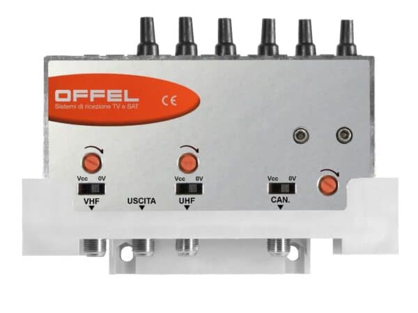 Kit TV Piemonte Offel antenne digitale terrestre DVBT 5G HD 2 UHF + centralino + alimentatore Made in Italy - immagine 2