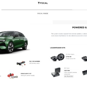 Kit Focal Inside Powered 8.2 per Opel Astra L Altoparlanti + Amplificatore + Subwoofer