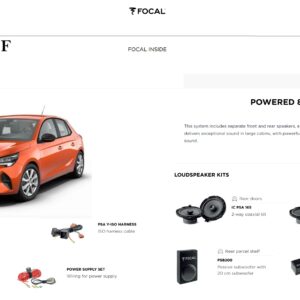 Focal Inside Powered 8.1  per Opel Corsa F serie dal 2019 al 2026