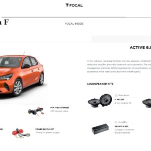 Kit Focal Inside Active per Opel Corsa F altoparlanti + amplificatore