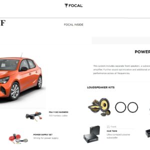 Kit sound upgrade Focal K2 amplificatore + Subwoofer per Opel Corsa F serie dal 2019 al 2026