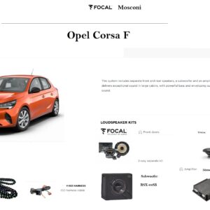 Kit Sound Upgrade Focal Mosconi DSP Pico V2 per Opel Corsa F serie dal 2019 al 2026