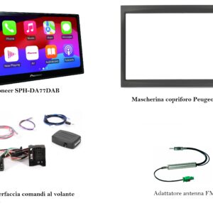 Lettore multimediale Pioneer per Peugeot Partner Apple Car Play / Android  Touch Screen (Copia)