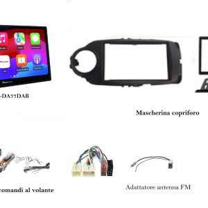 Lettore multimediale Pioneer per Toyota Yaris P15 serie dal 2015 Apple Car Play / Android  Touch Screen