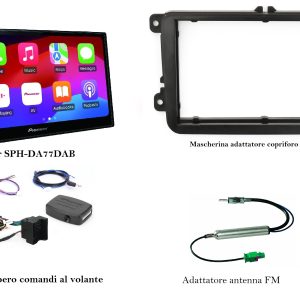 Lettore multimediale Pioneer per Volkswagen Golf 6 VI (5K1) serie dal 2008 al 2014 Apple Car Play / Android  Touch Screen