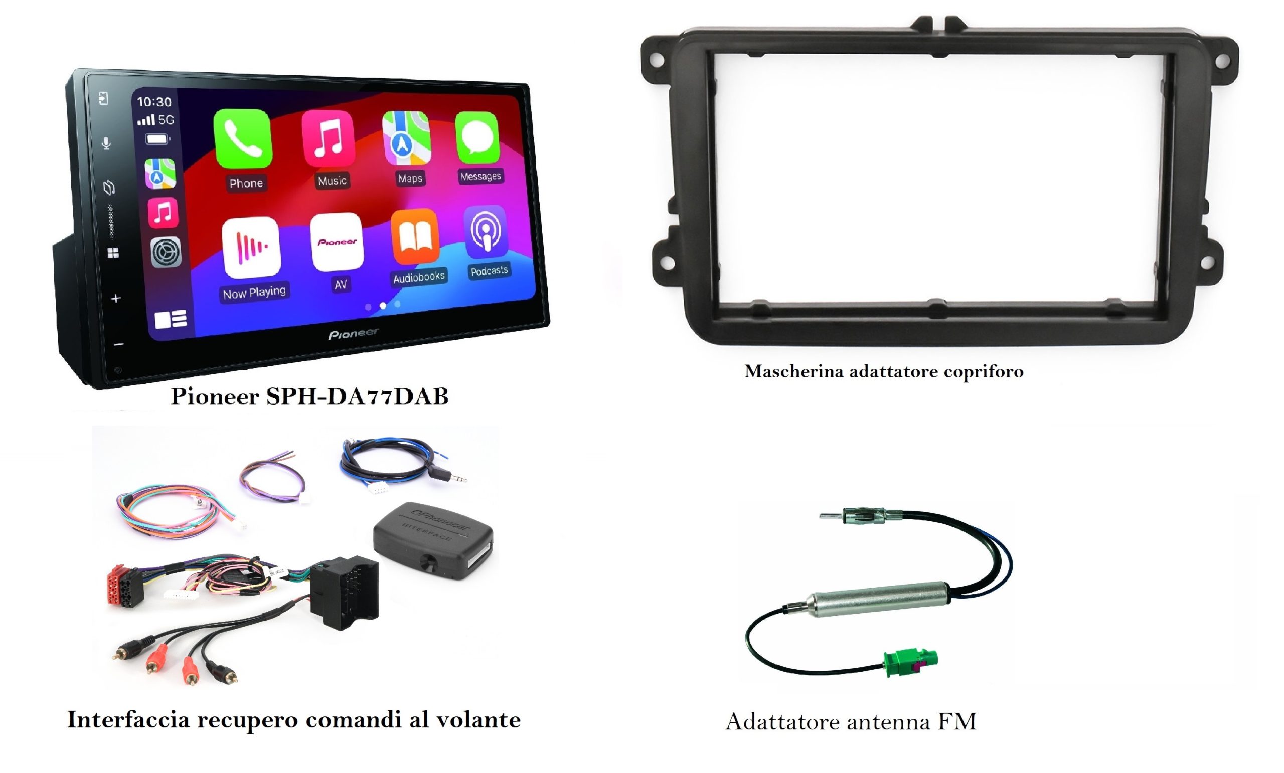 Lettore multimediale Pioneer per Volkswagen Golf 6 VI (5K1) serie dal 2008 al 2014 Apple Car Play / Android Touch Screen