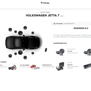 Kit Focal Inside Powered 8.2 per Volkswagen Jetta 7 (serie dal 2018 )
