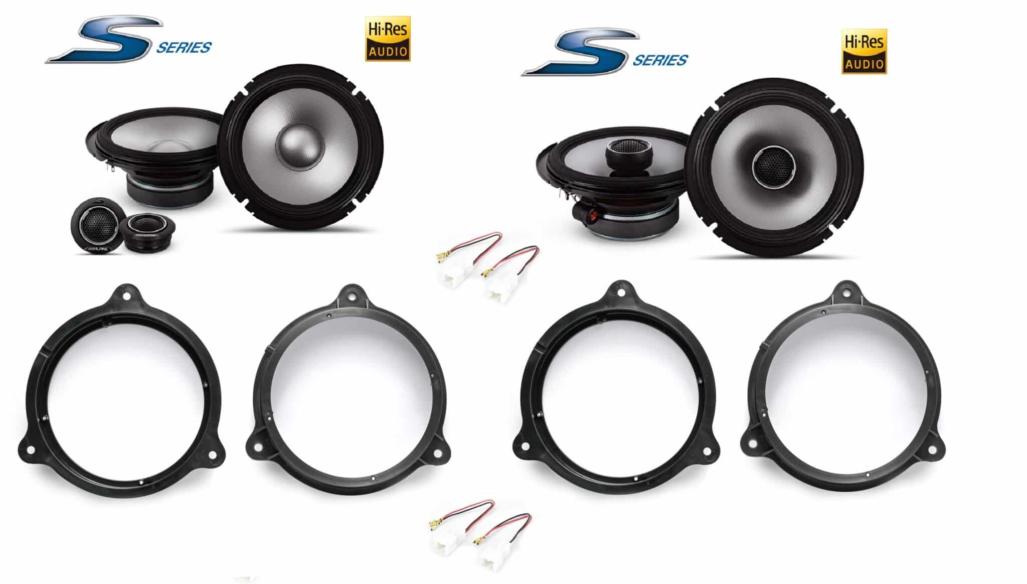 Kit 6 altoparlanti Alpine S2 per Renault Captur Anteriori e Posteriori