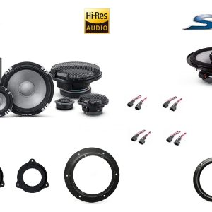 Kit 3 vie Alpine serie R2 - S2 Hi-Res per Audi A6 (4G) serie dal 2011 al 2018