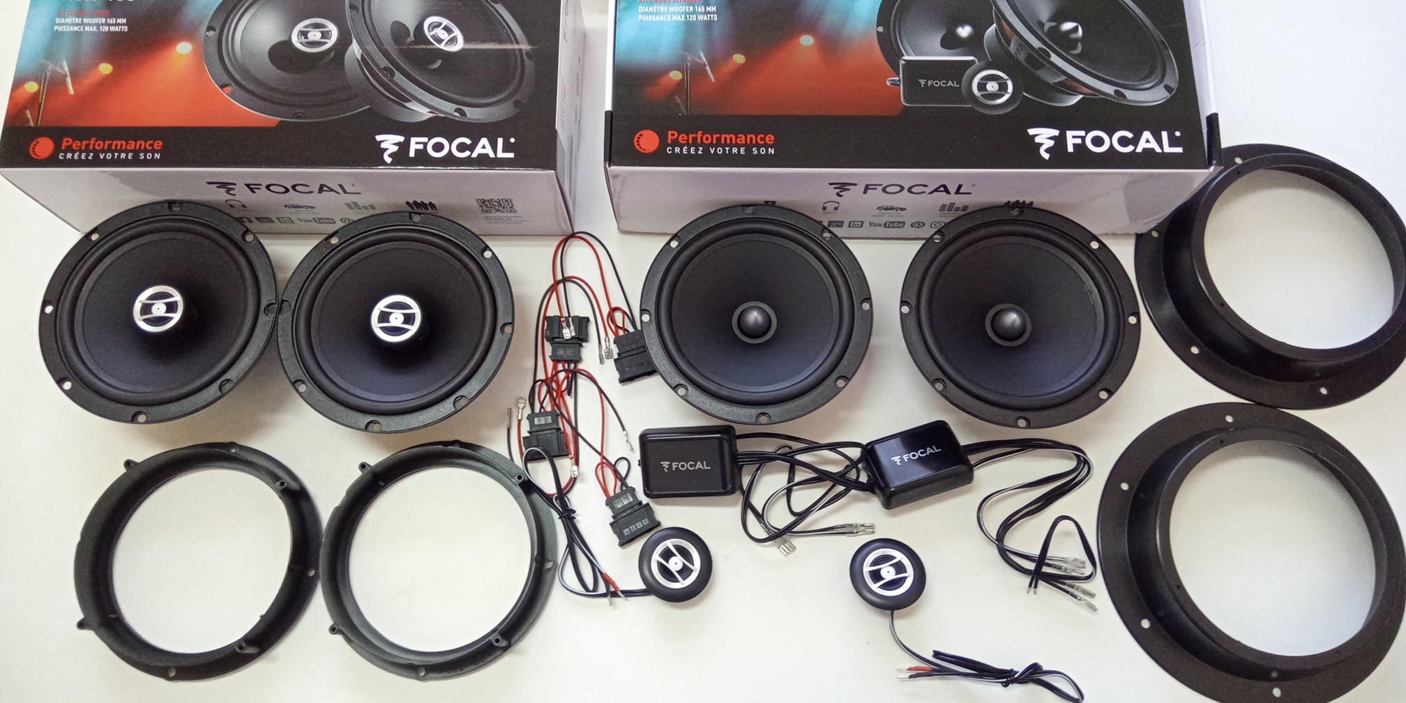 Kit 6 altoparlanti FOCAL per Volkswagen Golf V 03>09 Anteriori e Posteriori