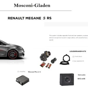 Mosconi Gladen sound upgrade Renault Megane 3 RS (2008 - 2016)
