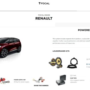 Kit sound upgrade Focal K2 amplificatore + Subwoofer per Renault Scenic IV serie 2016-2023