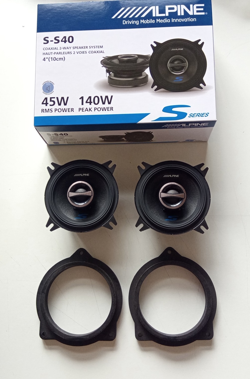 Altoparlanti Alpine S-S40 + adattatori per BMW Serie 3 E90 2005-2013