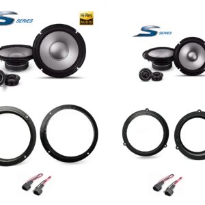 Kit 8 altoparlanti Alpine S2 per Audi Q3 (8U) Anteriori e Posteriori