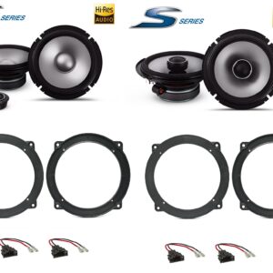 Kit 6 altoparlanti Alpine S2 per A4 B7 Cabriolet (8HE) Anteriori e Posteriori